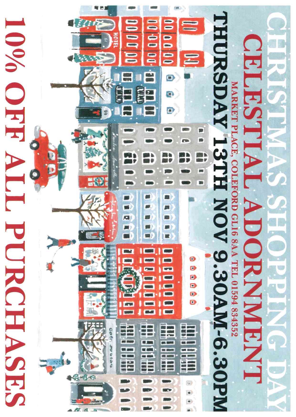 Celestial Adornment Shopping Day. Thursday 13th November 9.30am-6.30pm 